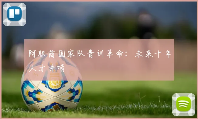 阿联酋国家队青训革命：未来十年人才井喷